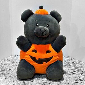 Walmart Halloween Pumpkin Gummy Bear Squishy Plush Jack o Lantern 12 Inch Gray